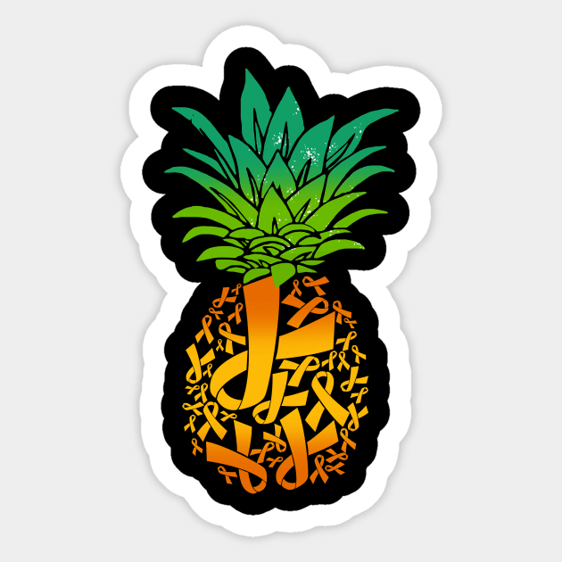 Fight Multiple Sclerosis Awareness Pineapple Sticker by Rumsa